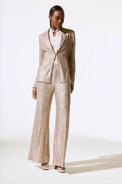 Joseph Ribkoff Pantaloni a gamba larga con paillettes Pantalone Donna - Boutique Luisa Trendy