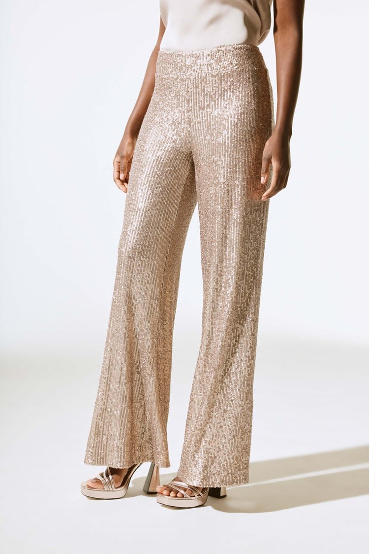 Joseph Ribkoff Pantaloni a gamba larga con paillettes Pantalone Donna - Boutique Luisa Trendy