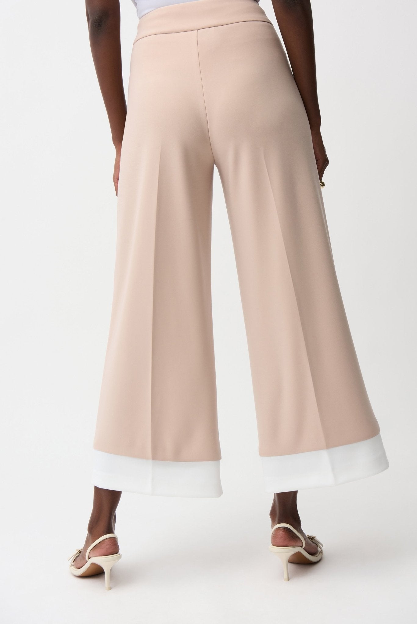 Joseph Ribkoff Pantaloni culotte pull - on in maglia effetto seta con profili a contrasto Pantalone Donna - Boutique Luisa Trendy
