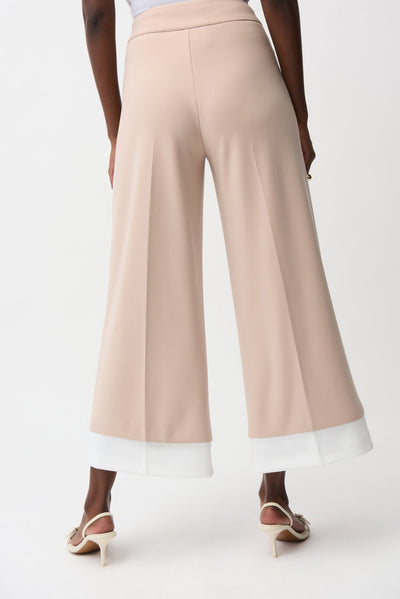 Joseph Ribkoff Pantaloni culotte pull - on in maglia effetto seta con profili a contrasto Pantalone Donna - Boutique Luisa Trendy