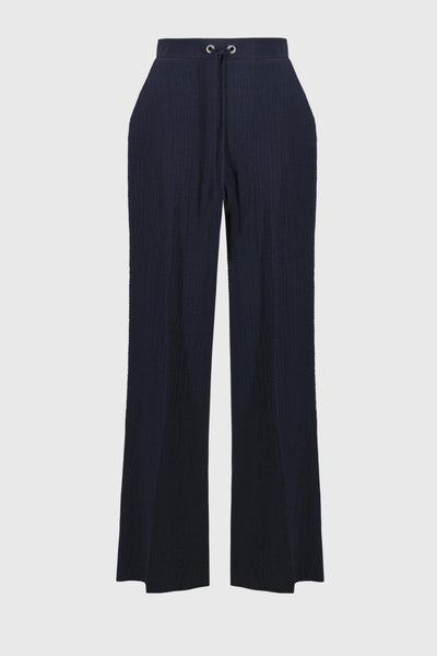 Joseph Ribkoff Pantaloni pull - on a gamba larga in seersucker Pantalone Donna - Boutique Luisa Trendy
