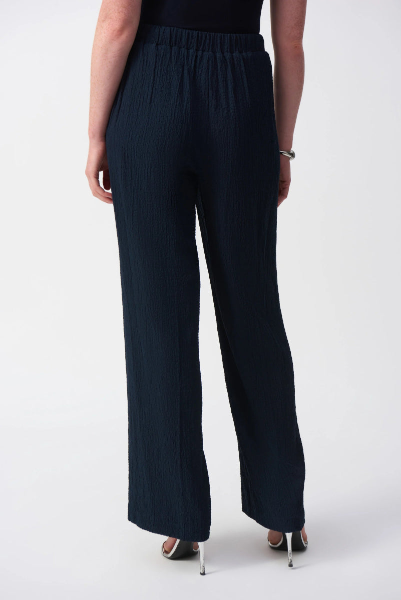 Joseph Ribkoff Pantaloni pull - on a gamba larga in seersucker Pantalone Donna - Boutique Luisa Trendy