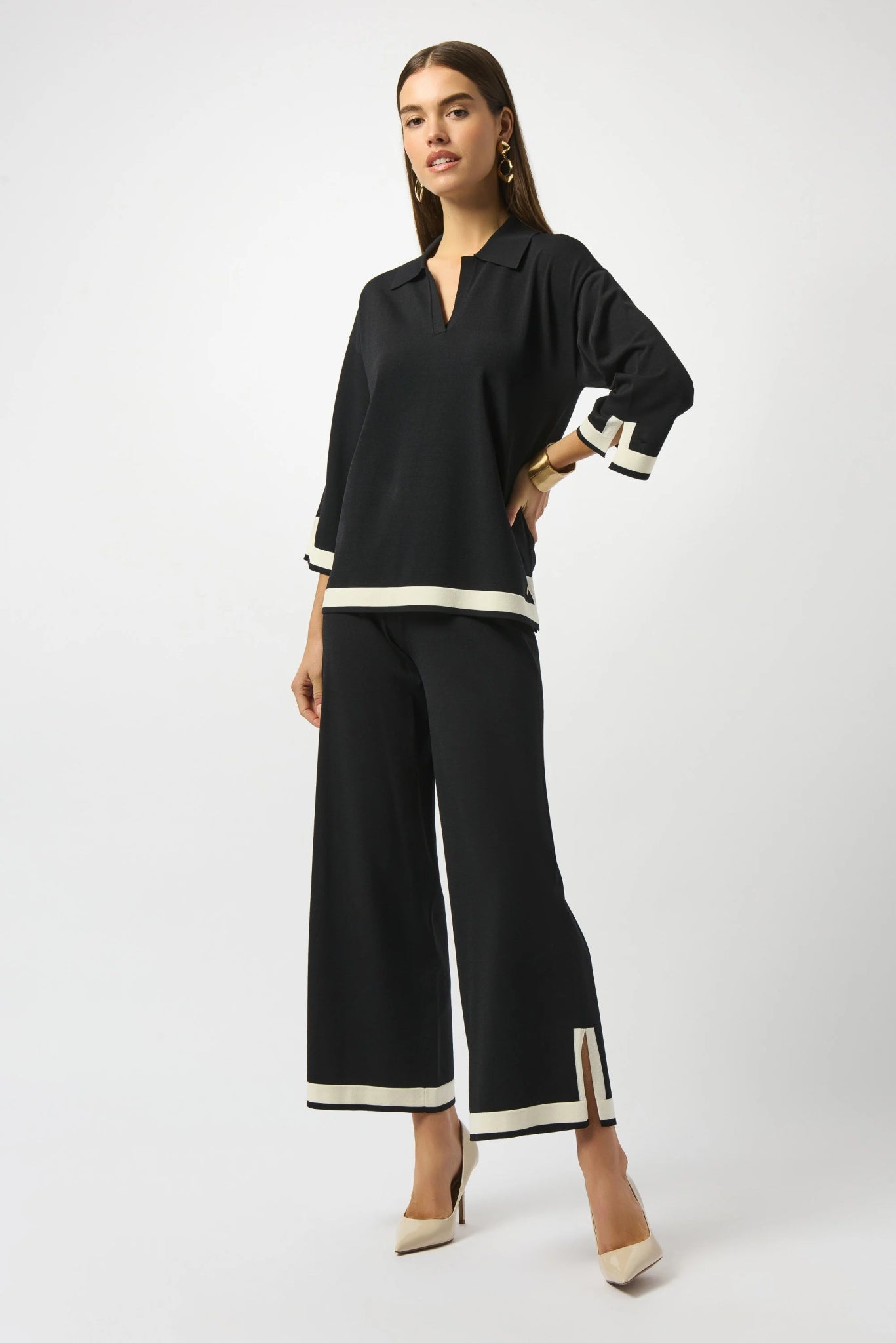 Joseph Ribkoff Polo in maglia con bordi a contrasto Maglie e cardigan Donna - Boutique Luisa Trendy