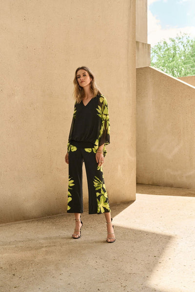 Joseph Ribkoff Poncho in chiffon e maglia effetto seta con stampa floreale Bluse e camicie - Boutique Luisa Trendy