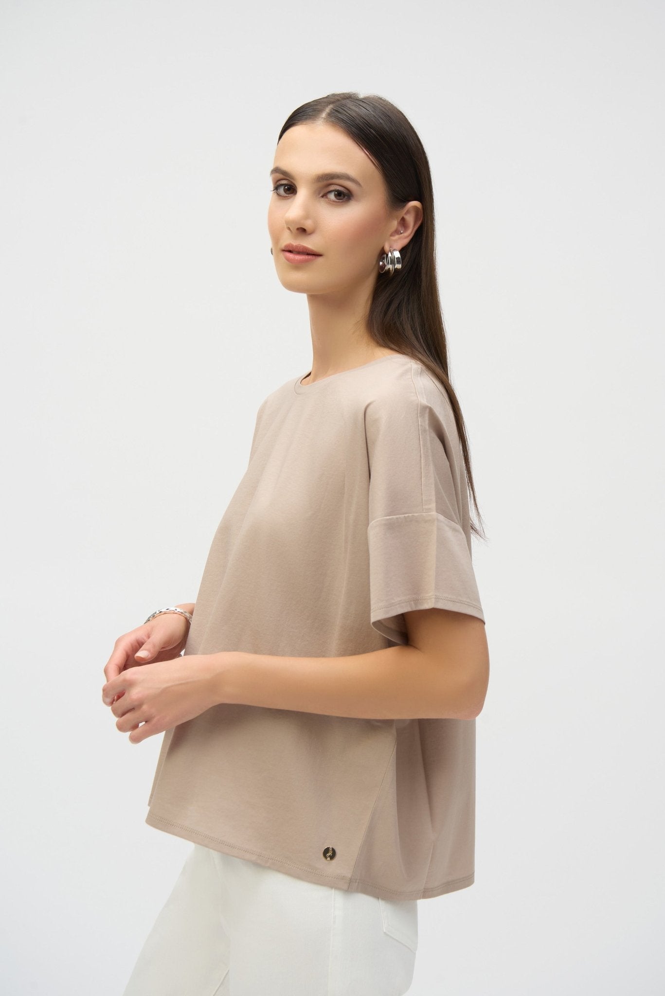 Joseph Ribkoff T-shirt squadrata in cotone biologico T-Shirt e top - Boutique Luisa Trendy