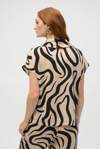 Joseph Ribkoff Top con collo ad anello in garza con stampa astratta Bluse e camicie - Boutique Luisa Trendy