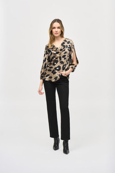 Joseph Ribkoff Top in raso con stampa animalier Bluse e camicie - Boutique Luisa Trendy