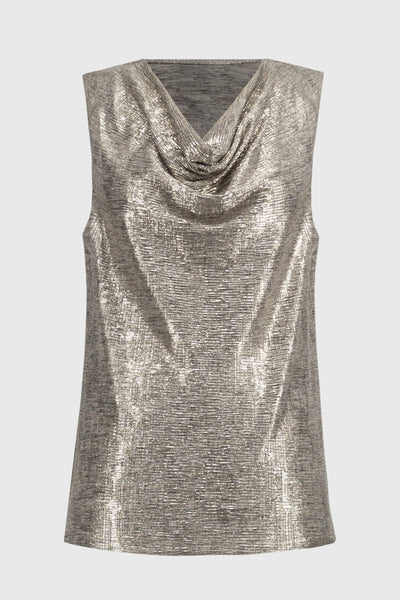 Joseph Ribkoff Top senza maniche in maglia effetto mélange laminata T-Shirt e top - Boutique Luisa Trendy