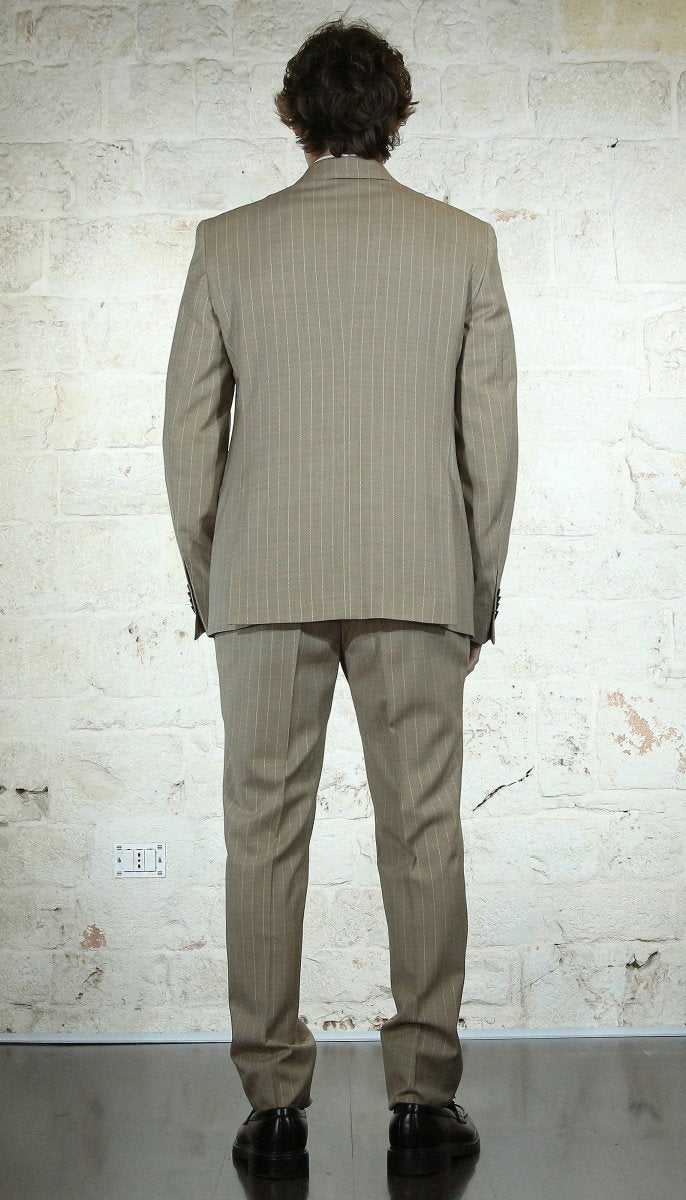 Manuel Ritz Abito beige gessato in lana Abiti e giacche - Boutique Luisa Trendy