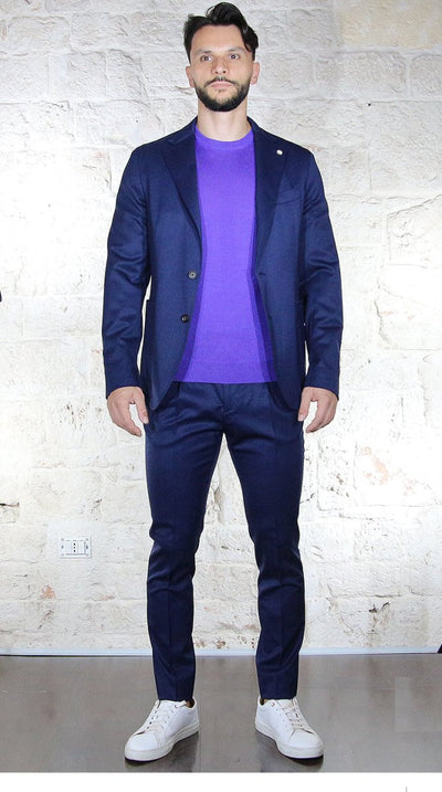Manuel Ritz Abito blu in lana pettinata Abiti e giacche - Boutique Luisa Trendy