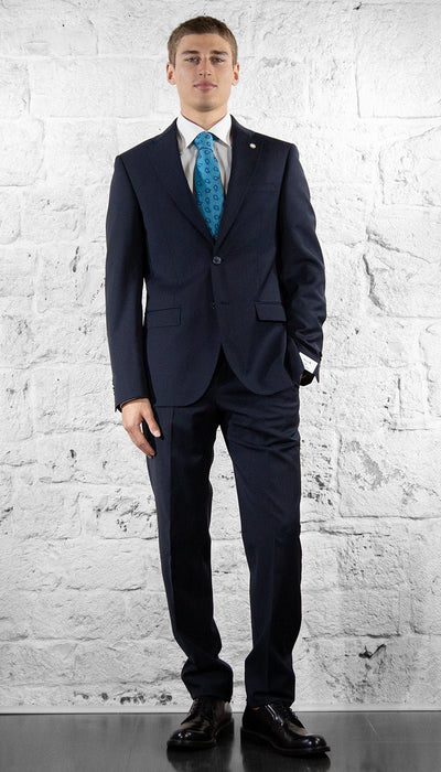 Manuel Ritz Abito blu misto lana drop 8 Abiti e giacche - Boutique Luisa Trendy