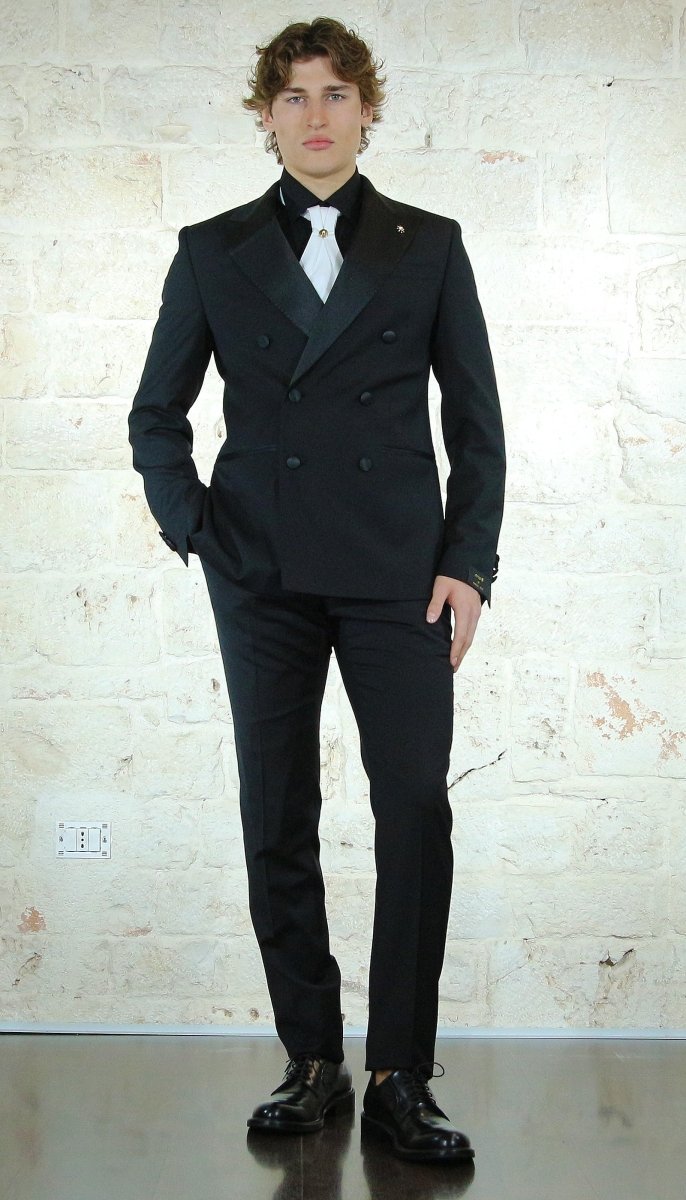 Manuel Ritz Abito doppiopetto con revers in raso Abiti e giacche - Boutique Luisa Trendy