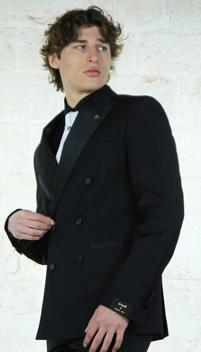 Manuel Ritz Abito doppiopetto con revers in raso Abiti e giacche - Boutique Luisa Trendy