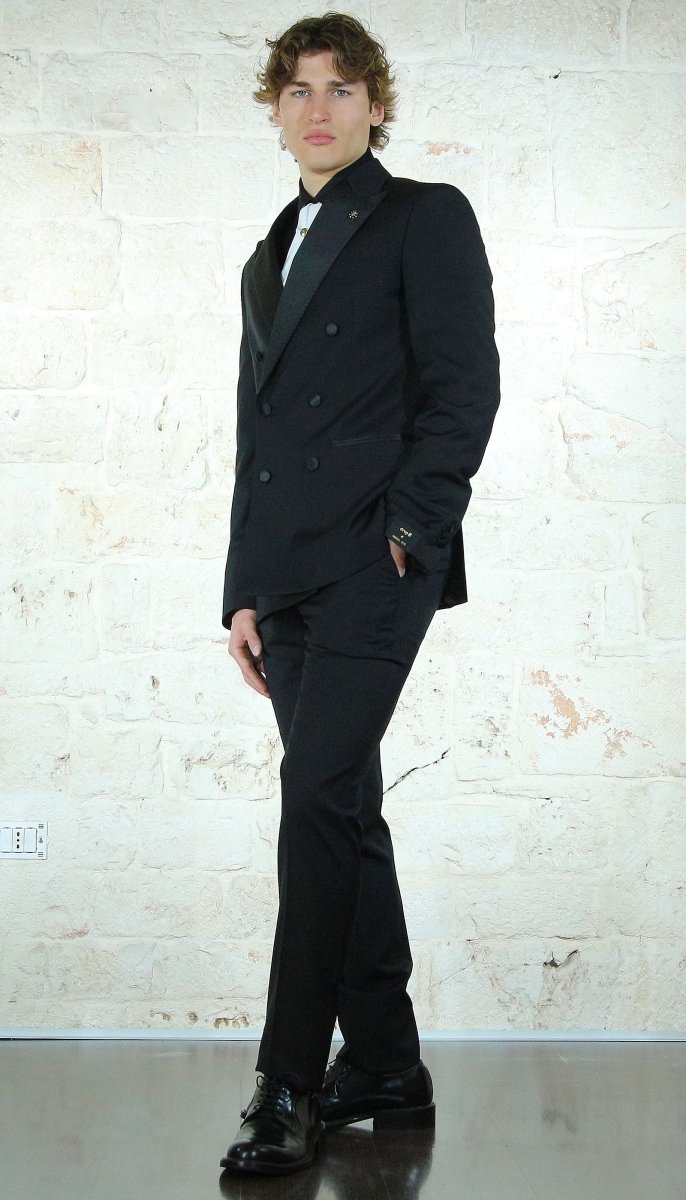 Manuel Ritz Abito doppiopetto con revers in raso Abiti e giacche - Boutique Luisa Trendy