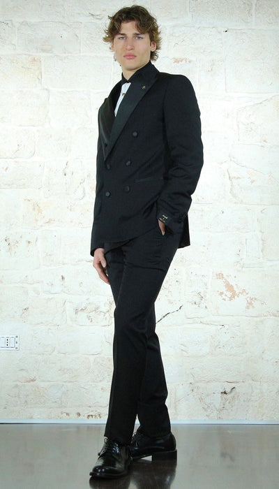 Manuel Ritz Abito doppiopetto con revers in raso Abiti e giacche - Boutique Luisa Trendy