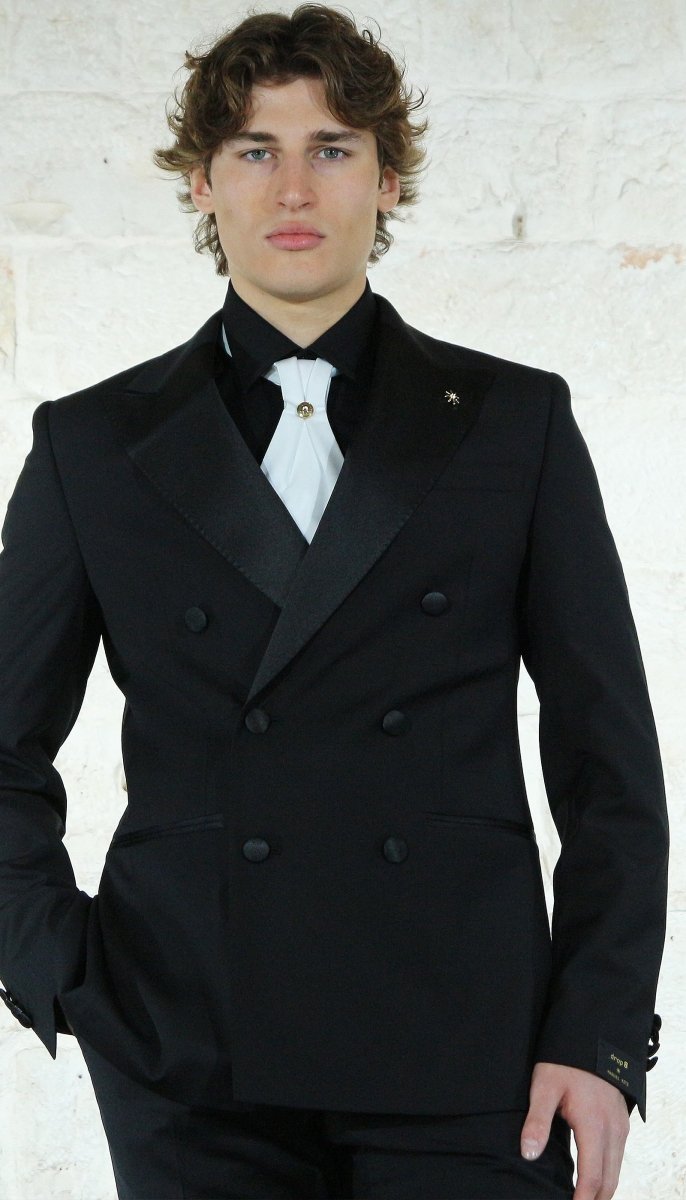 Manuel Ritz Abito doppiopetto con revers in raso Abiti e giacche - Boutique Luisa Trendy