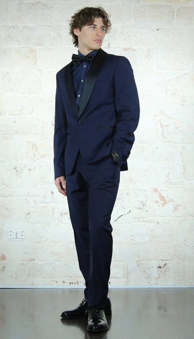 Manuel Ritz Abito Smoking blu collo sciallato Abiti e giacche - Boutique Luisa Trendy