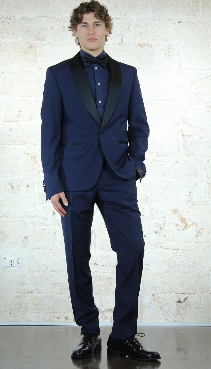 Manuel Ritz Abito Smoking blu collo sciallato Abiti e giacche - Boutique Luisa Trendy