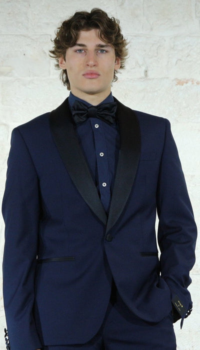 Manuel Ritz Abito Smoking blu collo sciallato Abiti e giacche - Boutique Luisa Trendy