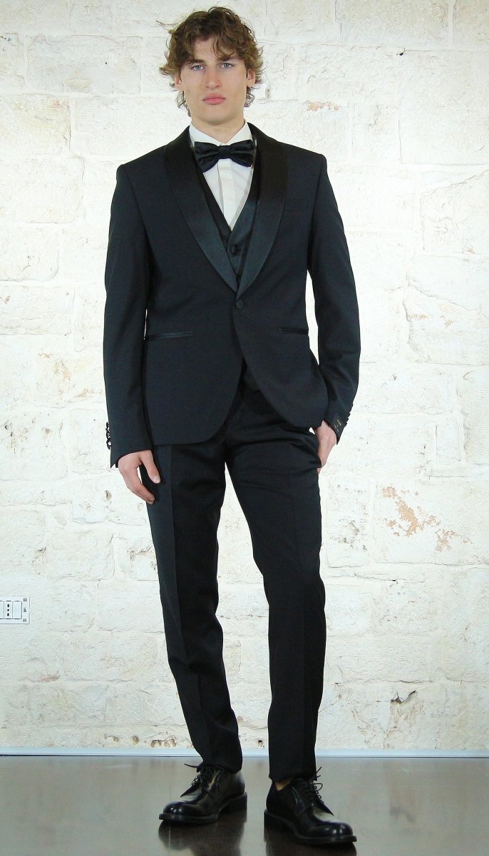 Manuel Ritz Abito Smoking nero collo sciallato Abiti e giacche - Boutique Luisa Trendy