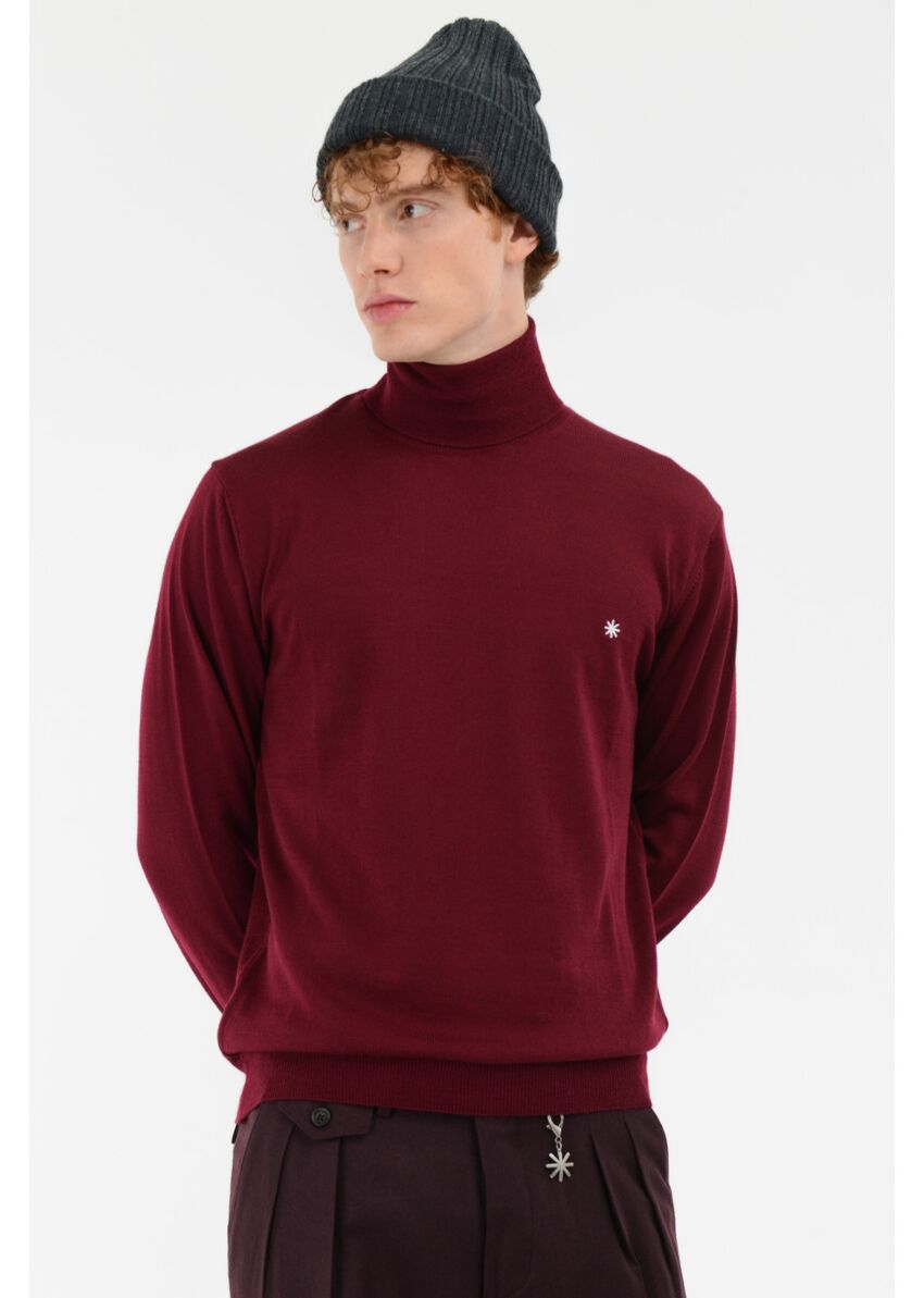 Manuel Ritz Dolcevita slim pura lana Maglie e cardigan uomo - Boutique Luisa Trendy