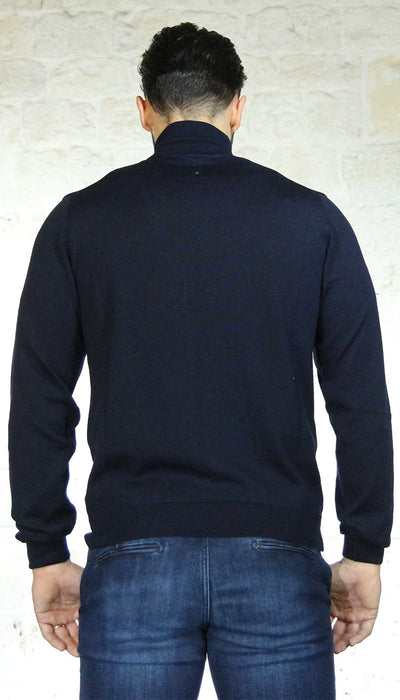 Manuel Ritz Dolcevita uomo blu in lana Maglie e cardigan uomo - Boutique Luisa Trendy