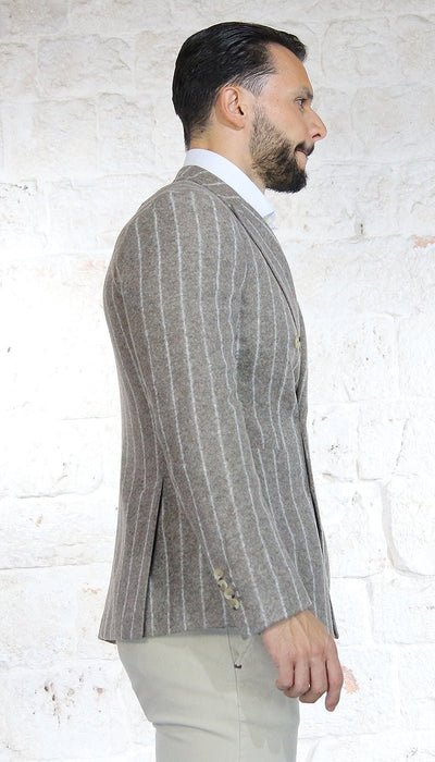 Manuel Ritz Giacca doppiopetto regimental in jersey misto lana Abiti e giacche - Boutique Luisa Trendy