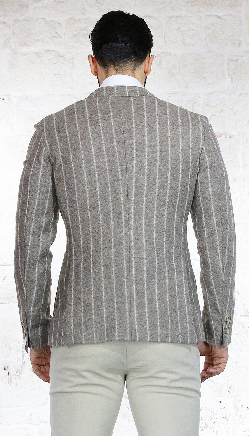Manuel Ritz Giacca doppiopetto regimental in jersey misto lana Abiti e giacche - Boutique Luisa Trendy