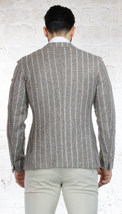 Manuel Ritz Giacca doppiopetto regimental in jersey misto lana Abiti e giacche - Boutique Luisa Trendy