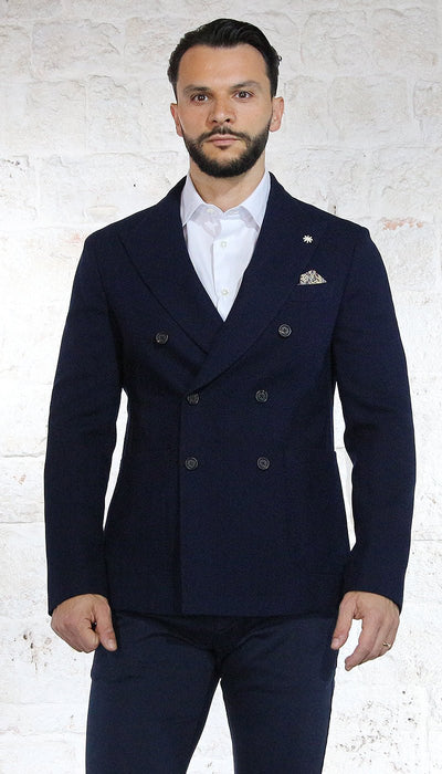 Manuel Ritz Giacca doppiopetto tessuto spigato Abiti e giacche - Boutique Luisa Trendy
