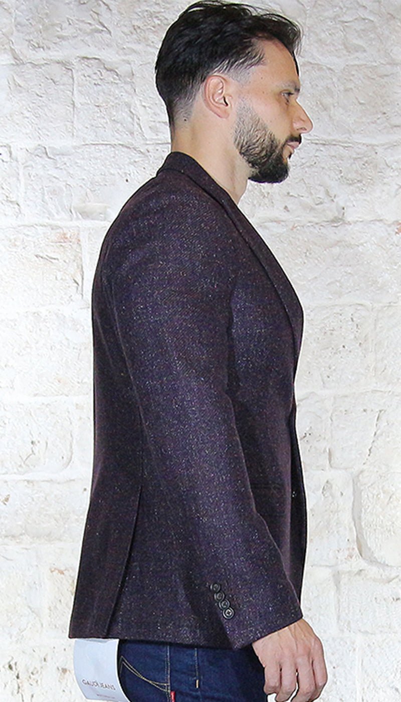 Manuel Ritz Giacca in lana bouclè bordeaux Abiti e giacche - Boutique Luisa Trendy