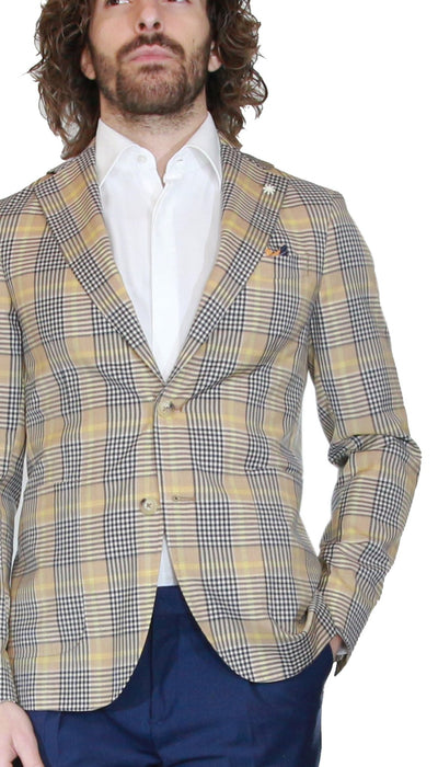 Manuel Ritz Giacca sfoderata in lana principe di galles Abiti e giacche - Boutique Luisa Trendy