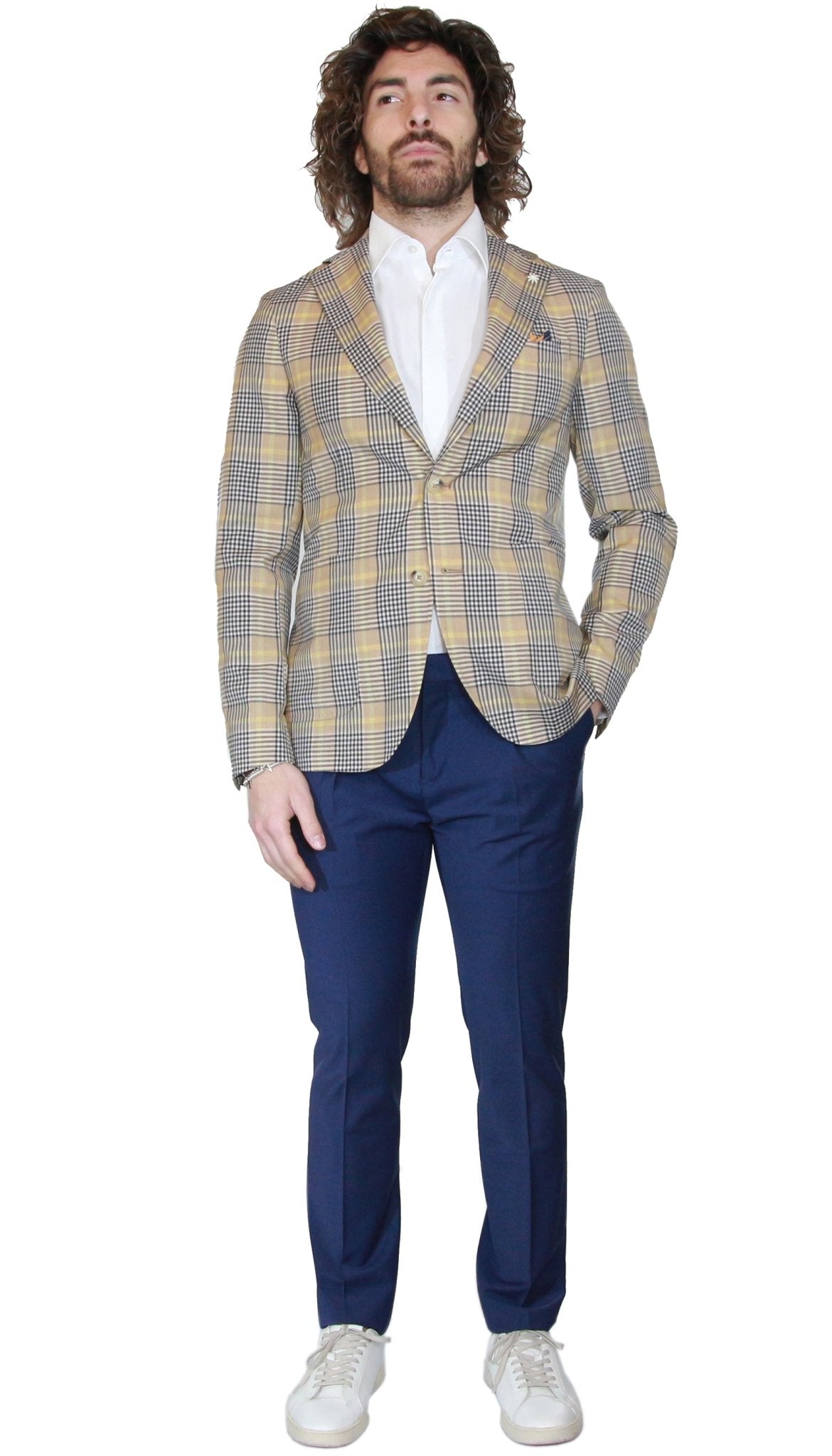 Manuel Ritz Giacca sfoderata in lana principe di galles Abiti e giacche - Boutique Luisa Trendy