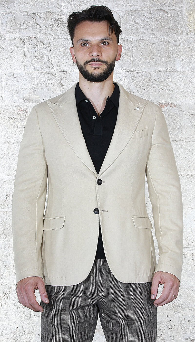 Manuel Ritz Giacca slim tinto capo diagonale in lana Abiti e giacche - Boutique Luisa Trendy