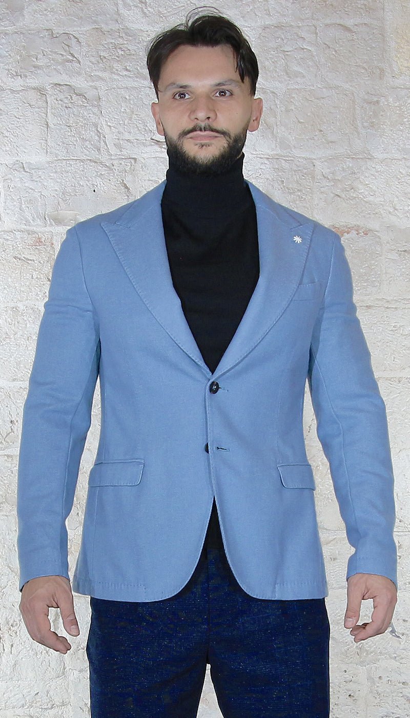 Manuel Ritz Giacca slim tinto capo diagonale in lana Abiti e giacche - Boutique Luisa Trendy