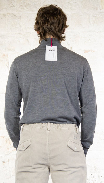 Manuel Ritz Lupetto Mock neck grigio in lana Maglie e cardigan uomo - Boutique Luisa Trendy