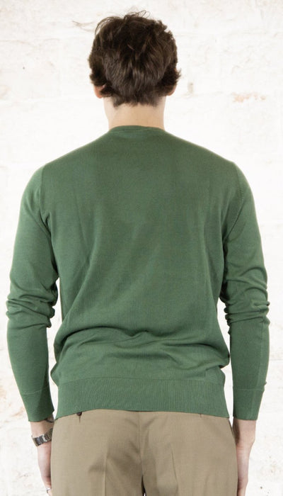 Manuel Ritz maglia collo tondo in cotone verde 3832M500 253310 Maglie e cardigan uomo - Boutique Luisa Trendy