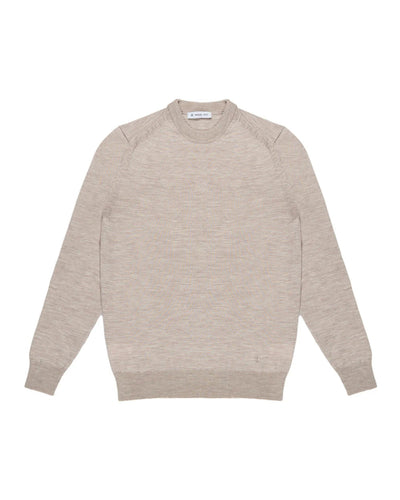 Manuel Ritz Maglia collo tondo pura lana beige Maglie e cardigan uomo - Boutique Luisa Trendy