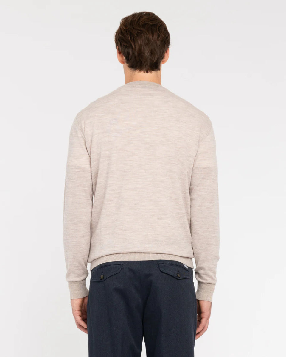 Manuel Ritz Maglia collo tondo pura lana beige Maglie e cardigan uomo - Boutique Luisa Trendy