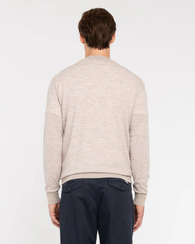 Manuel Ritz Maglia collo tondo pura lana beige Maglie e cardigan uomo - Boutique Luisa Trendy