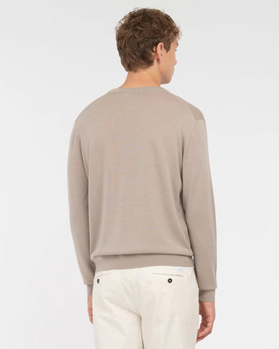 Manuel Ritz Maglia collo tondo pura lana beige Maglie e cardigan uomo - Boutique Luisa Trendy