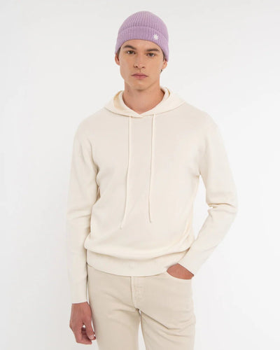 Manuel Ritz Maglia con cappuccio misto lana bianco Maglie e cardigan uomo - Boutique Luisa Trendy
