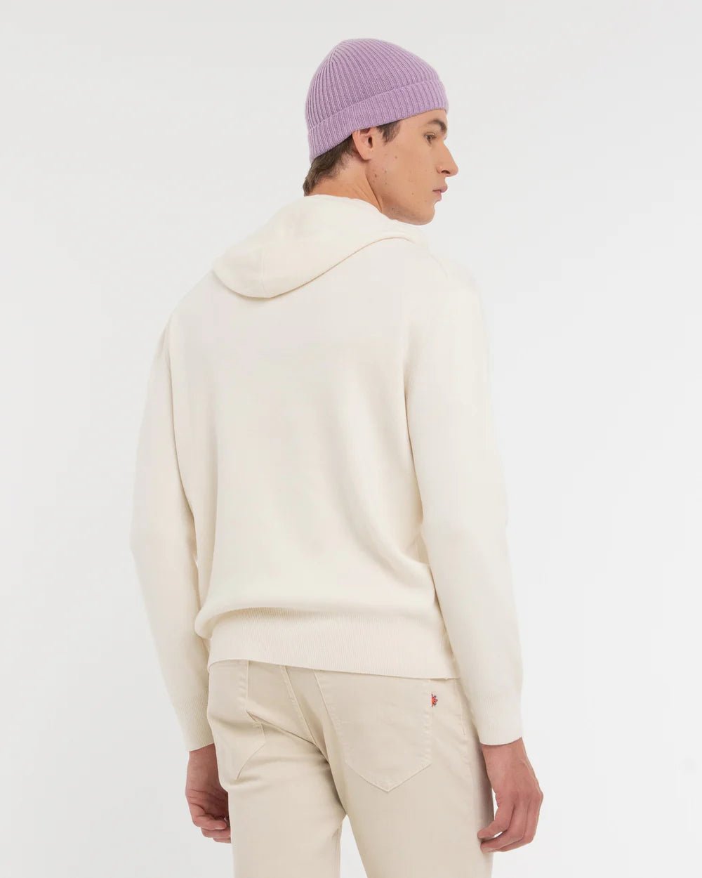 Manuel Ritz Maglia con cappuccio misto lana bianco Maglie e cardigan uomo - Boutique Luisa Trendy