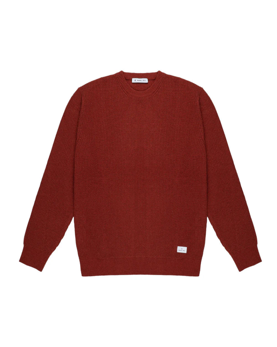 Manuel Ritz Maglia girocollo costa inglese misto lana marrone Maglie e cardigan uomo - Boutique Luisa Trendy