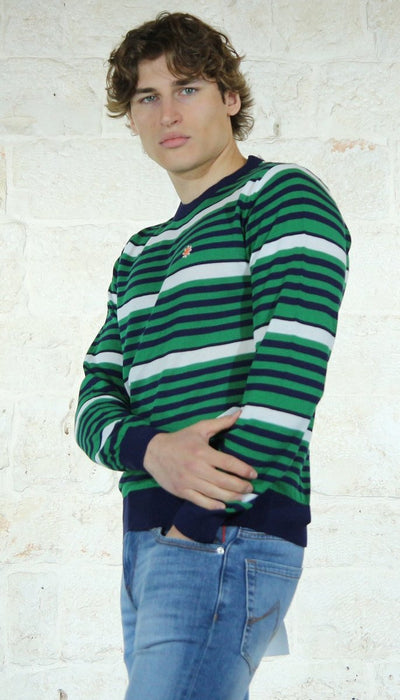 Manuel Ritz Maglia in cotone a righe Maglie e cardigan uomo - Boutique Luisa Trendy
