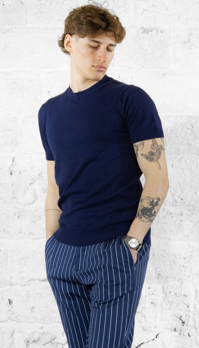 Manuel Ritz Maglia in filo di cotone maniche corte T-shirt e Polo - Boutique Luisa Trendy