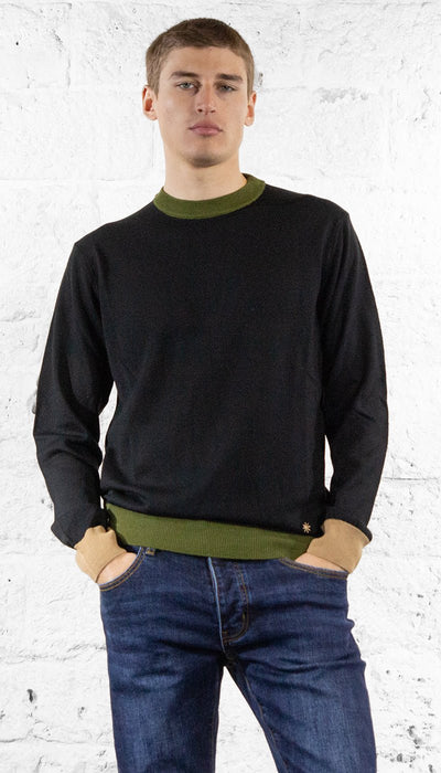 Manuel Ritz Maglia in misto lana con contrasti Maglie e cardigan uomo - Boutique Luisa Trendy