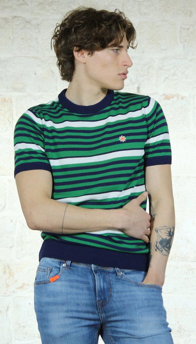 Manuel Ritz Maglia maniche corte a righe T-shirt e Polo - Boutique Luisa Trendy