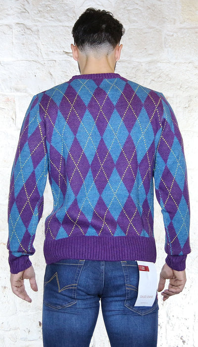 Manuel Ritz Maglione in lana a rombi Maglie e cardigan uomo - Boutique Luisa Trendy