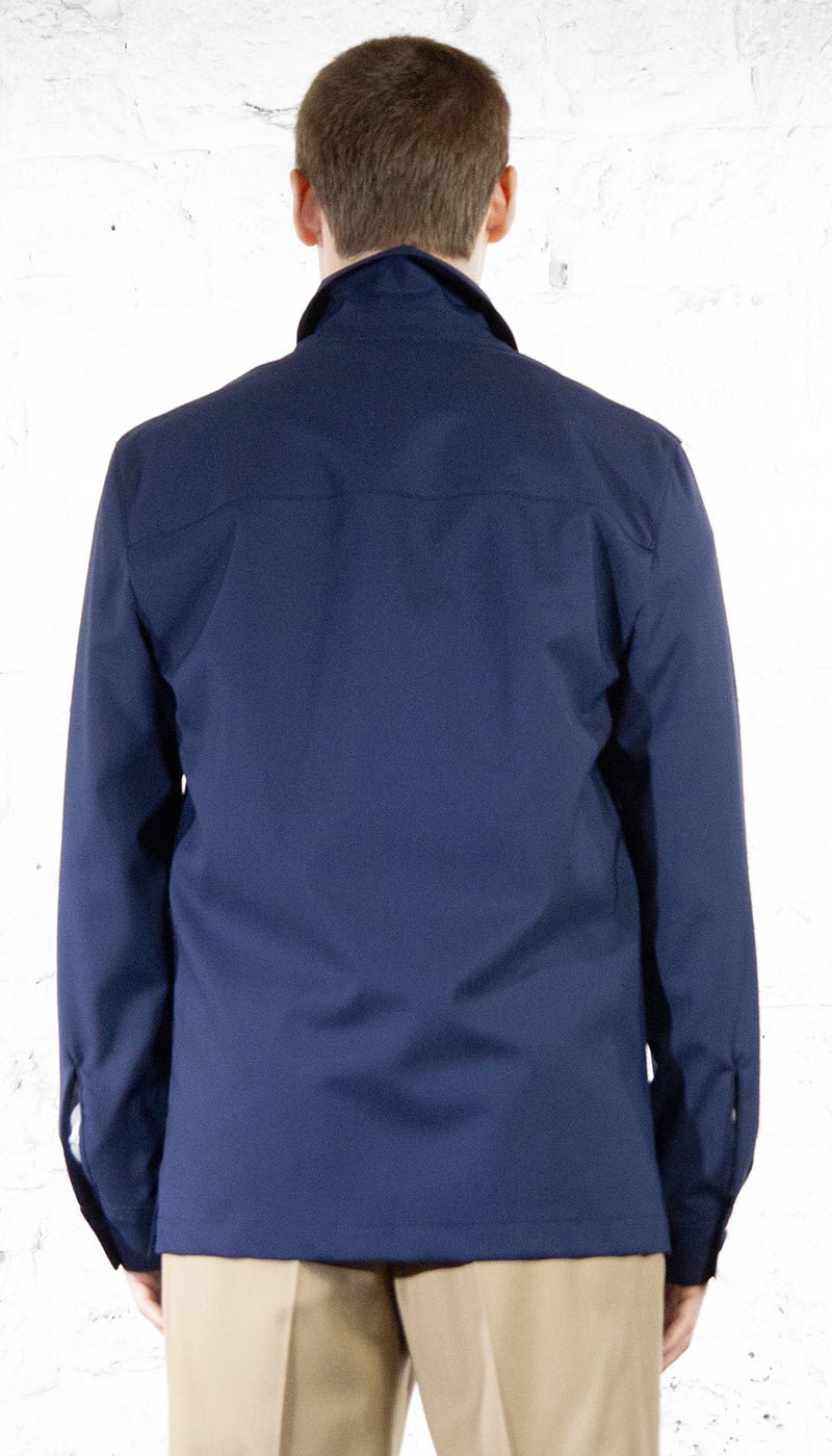 Manuel Ritz Overshirt in fresco di lana stretch blu Capispalla Uomo - Boutique Luisa Trendy